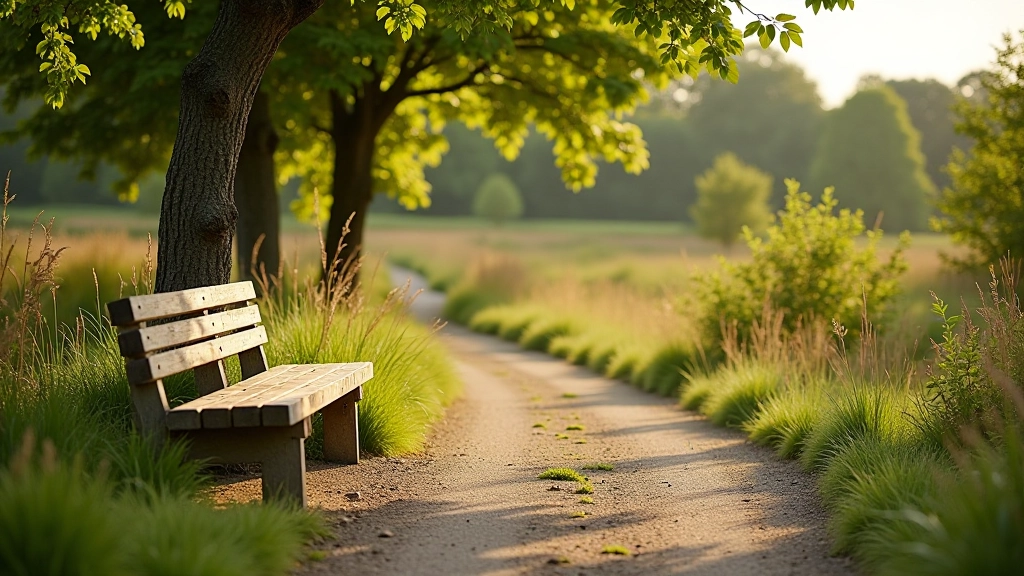 Comfortable rest area bench with shelter